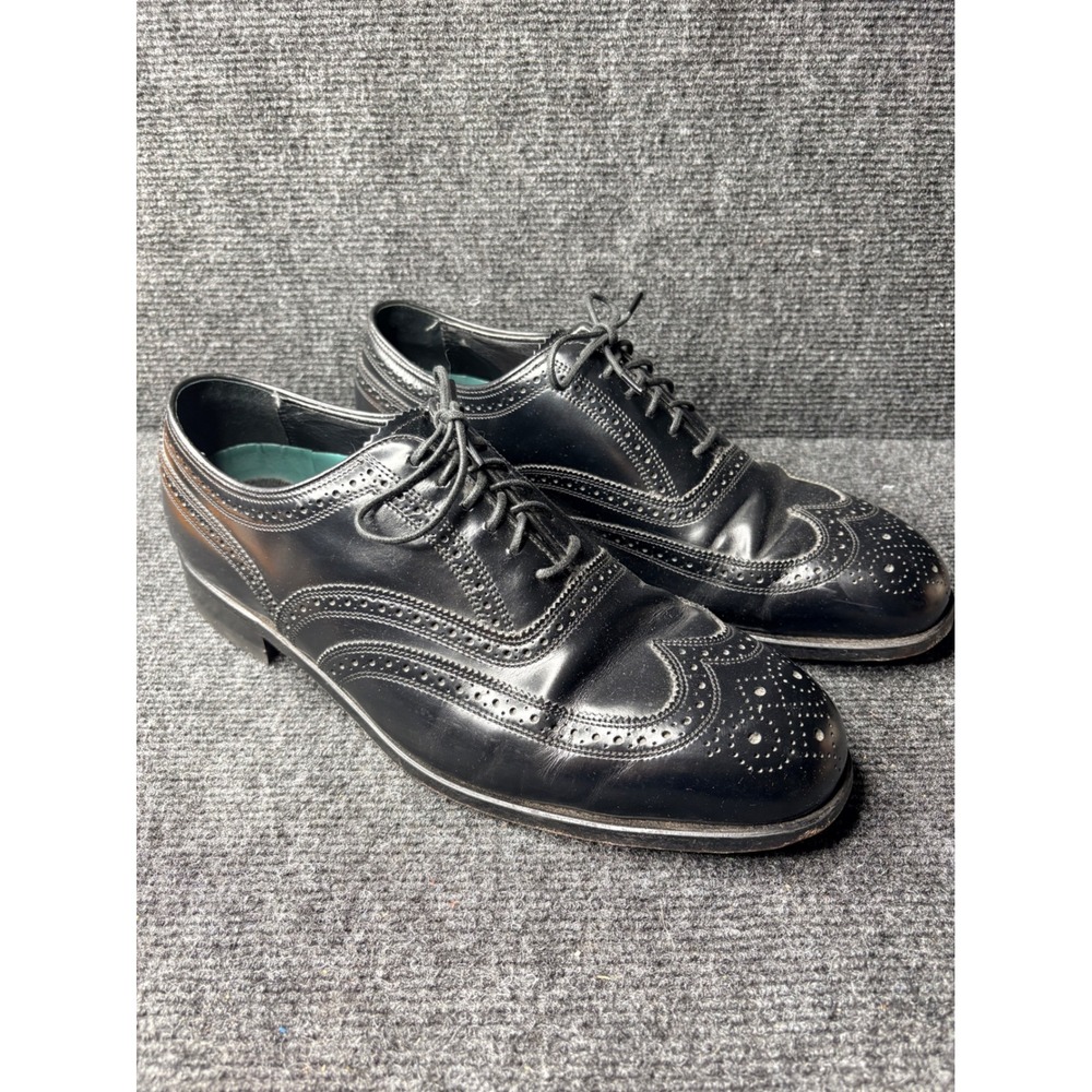 Florsheim‎ Mens Black Leather Wingtip Oxford Brogue Dress Shoes D70018-FL 11 D